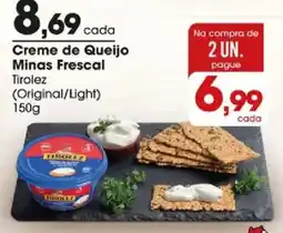Zaffari Creme de Queijo Minas Frescal Tirolez (Original/Light) oferta