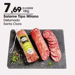 Zaffari Salame Tipo Milano Defumado Santa Clara oferta