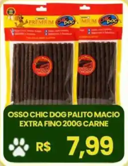 Supermercado Padrão Ossos chic dog palito macio extra fino oferta