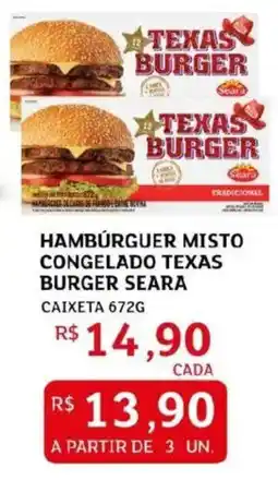 Assaí Atacadista Hambúrguer misto congelado texas burger seara oferta