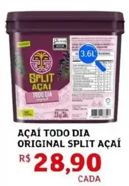 Assaí Atacadista Açaí todo dia original split açaí oferta