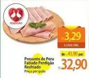 Atacadão Perdigão - presunto de peru fatiado resfriado oferta