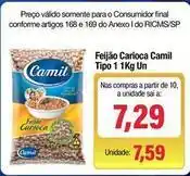 Spani Atacadista Camil - feijão carioca tipo 1kg oferta