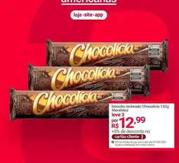 Lojas Americanas Chocolícia - biscoito recheada chocolica oferta