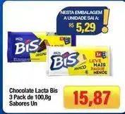 Spani Atacadista Lacta - chocolate bis 3 pack de sabores oferta