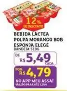 Assaí Atacadista Elegê - bebida lactea polpa morango bob esponja oferta