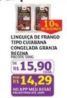 Assaí Atacadista Regina - linguiça de frango tipo cuibana congelada granja oferta