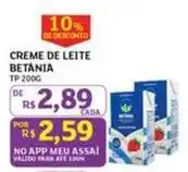 Assaí Atacadista Betânia - creme de leite oferta