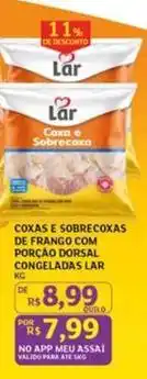 Assaí Atacadista Lar - coxas e sobrecoxas de frango com porcao dorsal congeladas oferta