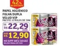 Assaí Atacadista Velud - papel higiênico folha dupla vip oferta