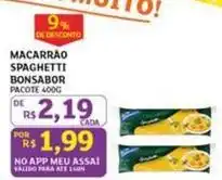 Assaí Atacadista De - macarrão spaghetti oferta
