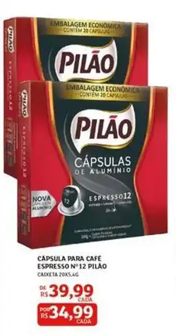 Assaí Atacadista Rs - capsula para cafe espresso n° 12 pilao oferta