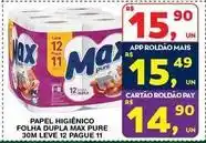 Roldão Leve - papel higiênico folha dupla pure 30m oferta