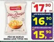 Roldão Massa - pão de queijo leve tipos 1kg oferta