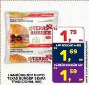 Roldão Texas burguer - hamburguer misto seara oferta