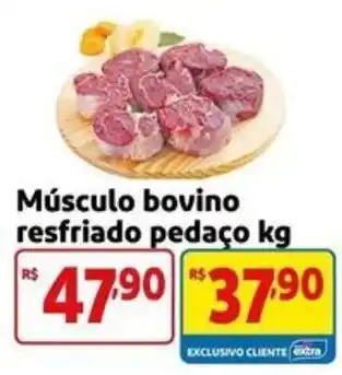 Músculo bovino resfriado pedaço kg