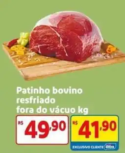 Mercado Extra Patinho bovino resfriado fora do vácuo kg oferta