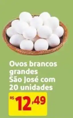 Mercado Extra Ovos brancos grandes são josé com 20 unidades oferta