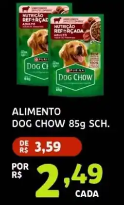 Bergamais Supermercados Alimento dog chow 85g sch. oferta
