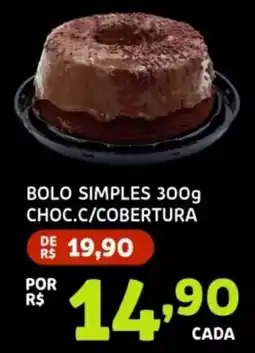 Bergamais Supermercados Bolo simples choc.c/cobertura oferta