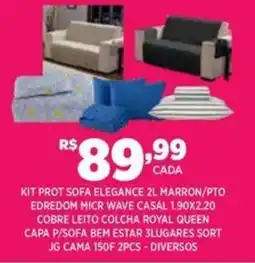 DB Supermercados Kit prot sofa elegance 2L marron oferta