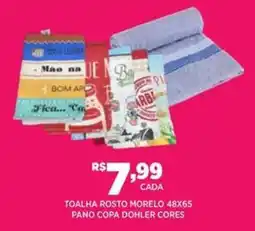 DB Supermercados Toalha rosto morelo 48x65 pano copa dohler cores oferta