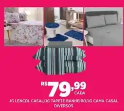 DB Supermercados JG lencol casal JG tapete banheiro JG cama casal diversos oferta
