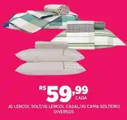 DB Supermercados JG lencol solt JG lencol casal JG cama solteiro diversos oferta