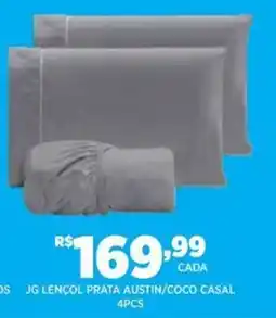 DB Supermercados JG lençol prata austin coco casal oferta