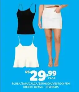DB Supermercados Blusa saia calca bermuda vestido fem objeto brasil diversos oferta