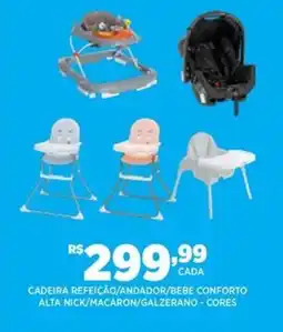 DB Supermercados Cadeira refeição andador bebe conforto alta nick macaron galzerano cores oferta