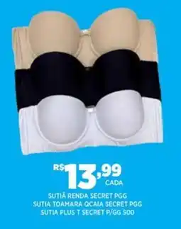 DB Supermercados Sutia toamara qcaia secret PGG sutia plus T secret P/GG 500 oferta