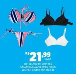 DB Supermercados Top elland difer P/XGG calcinha elland difer P/XGG soutien delrio tam 40 A 48 oferta