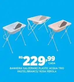 DB Supermercados Banheira galzerano plastic acqua trio pastel branco rosa perola oferta