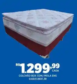 DB Supermercados Colchão box conj mola ens 0.66x1.88x1.38 oferta