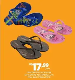 DB Supermercados Chin grendha acai 33/38 sand grend acai energ 33/40 chin ipan monica 23/32 oferta