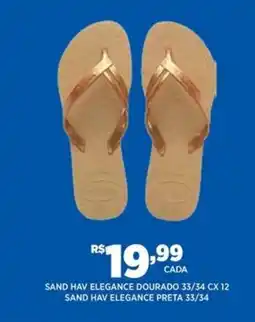 DB Supermercados Sand hav elegance dourado 33/34 CX 12 sand hav elegance preta 33/34 oferta