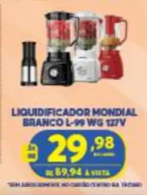 Liquidificador mundial branco l-99 wg 127v