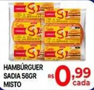 Hambúrguer sadia 56gr misto