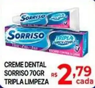 Supermercados Santa Helena Creme dental sorriso tripla limpeza oferta