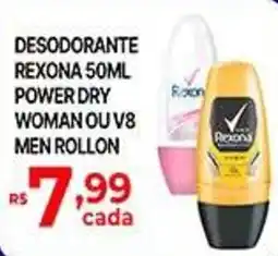 Supermercados Santa Helena Desodorante rexona 50ml power dry woman ou v8 men rollon oferta