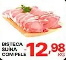 Supermercados Santa Helena Bisteca suina com pele oferta