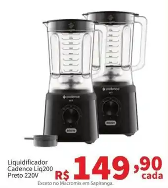 Liquidificador Cadence Liq200 Preto 220V