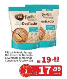Macromix Atacado Filé de peito de frango nat pronto já desfiado levemente temperado oferta