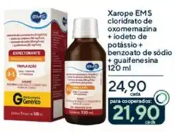 Drogaria Coop Xarope ems cloridrato de oxomemazina + iodeto de potassio + benzoato de sodio + guaifenesina oferta