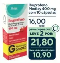 Drogaria Coop Ibuprofeno Medley 400 mg oferta