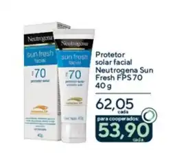 Drogaria Coop protetor solar facial neutrogena sun fresh f70 oferta