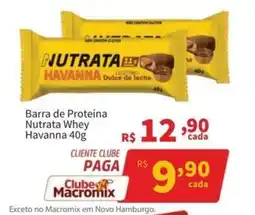 Macromix Atacado Barra de Proteína Nutrata Whey Havanna oferta