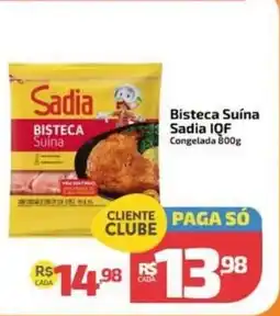 Supermercado Jacomar Bisteca Suína Sadia IQF oferta