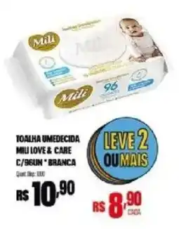 Bistek Supermercados toalha umedecida mili love & care oferta